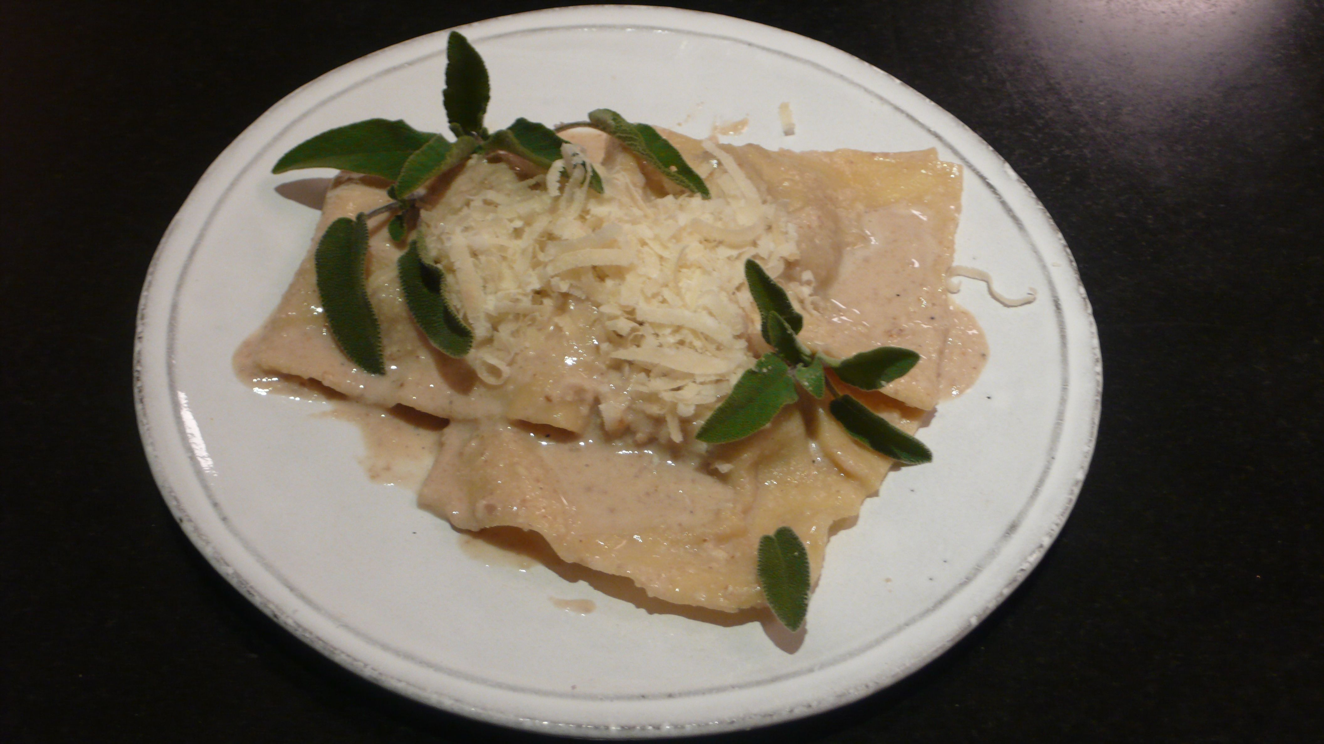 Veal Ravioli with Walnut Sauce