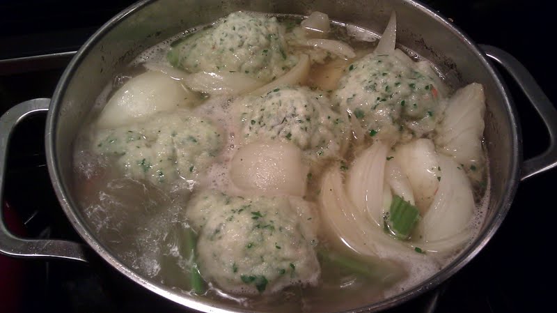 Boiled beef with parsley dumplings