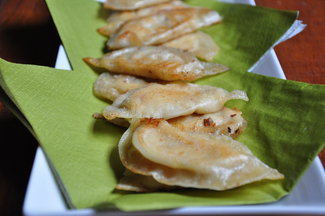 Spicy Cheese & Artichoke Pot Stickers