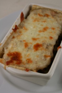 White Lasagna with Sausage and Mushrooms