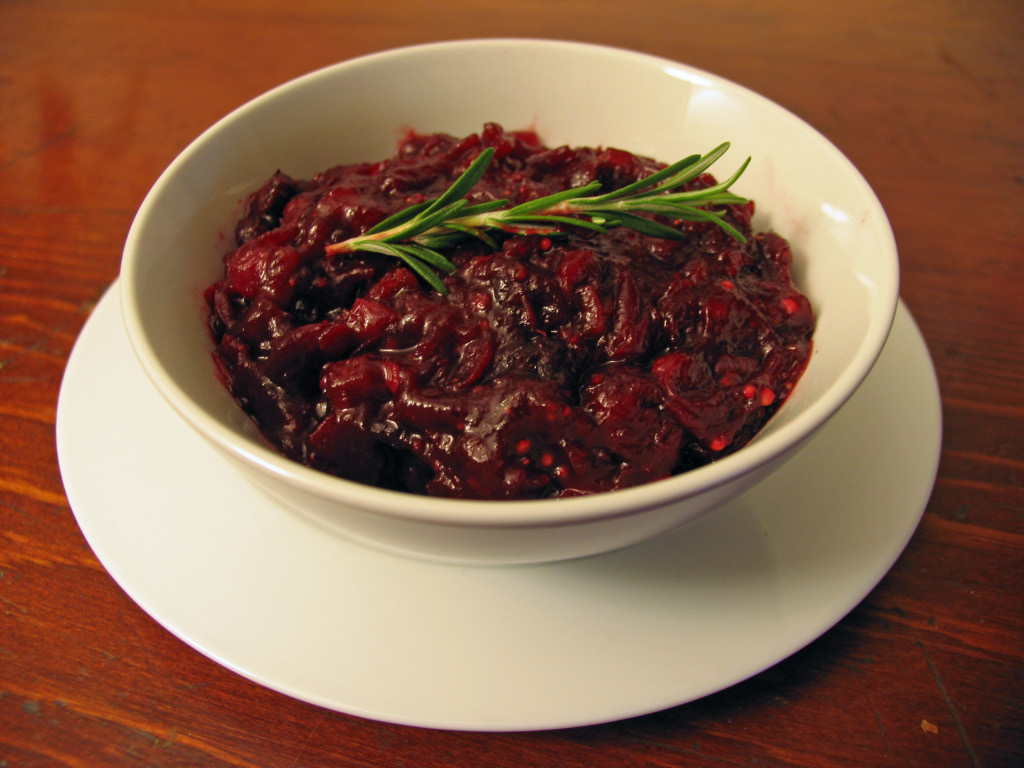 Cranberry Chutney with Rosemary and Figs