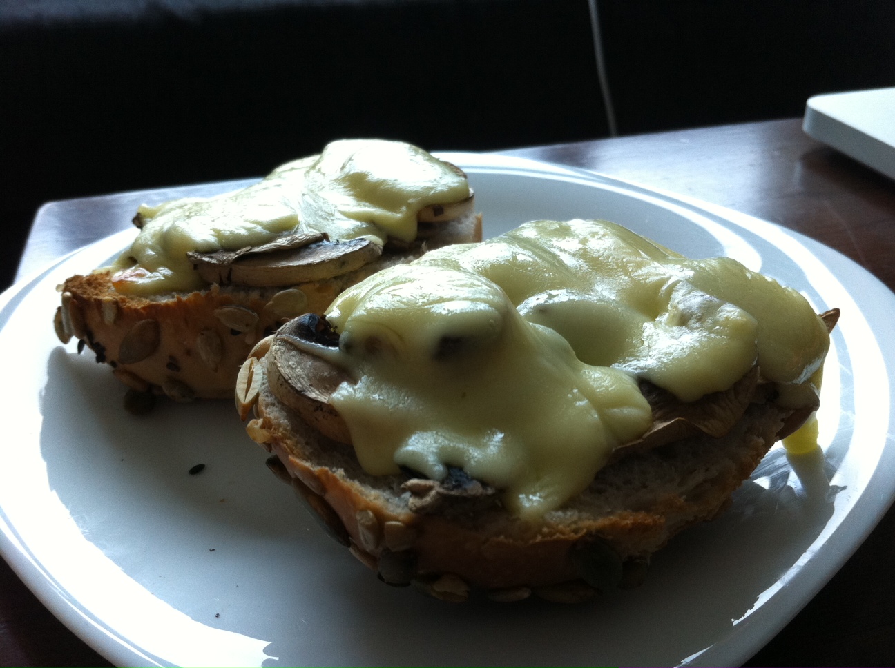 Shrooms on Sunflower Bread