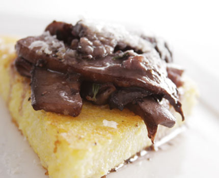 Pan-seared Polenta with Mushrooms