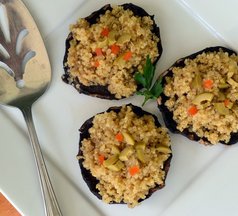 Smokey Quinoa Afloat Portabella Mushroom Rafts