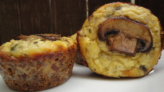 Mushroom and Sourdough Crusted Cremini Mini Quiches