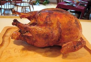 Cuban Stuffed Turkey Recipe in a Caja China