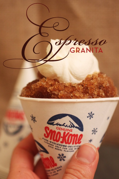 Espresso Granita with Whipped Cream