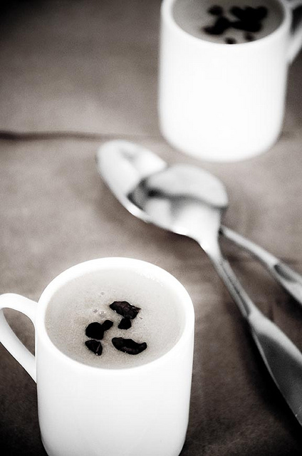 Coffee Panna Cotta with Cacao Nibs