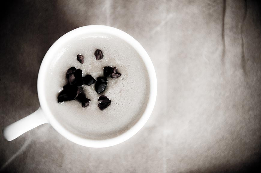 Coffee Panna Cotta with Cacao Nibs