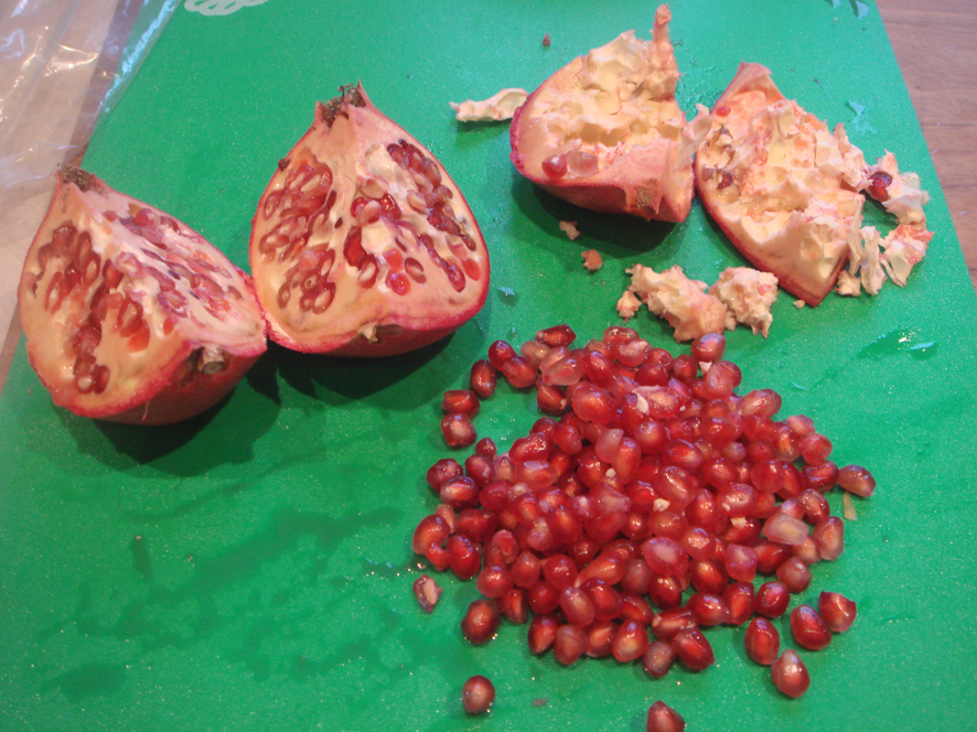 Autumn Salad with Artichokes, Sweet Potato, Arugula and Pomegranate