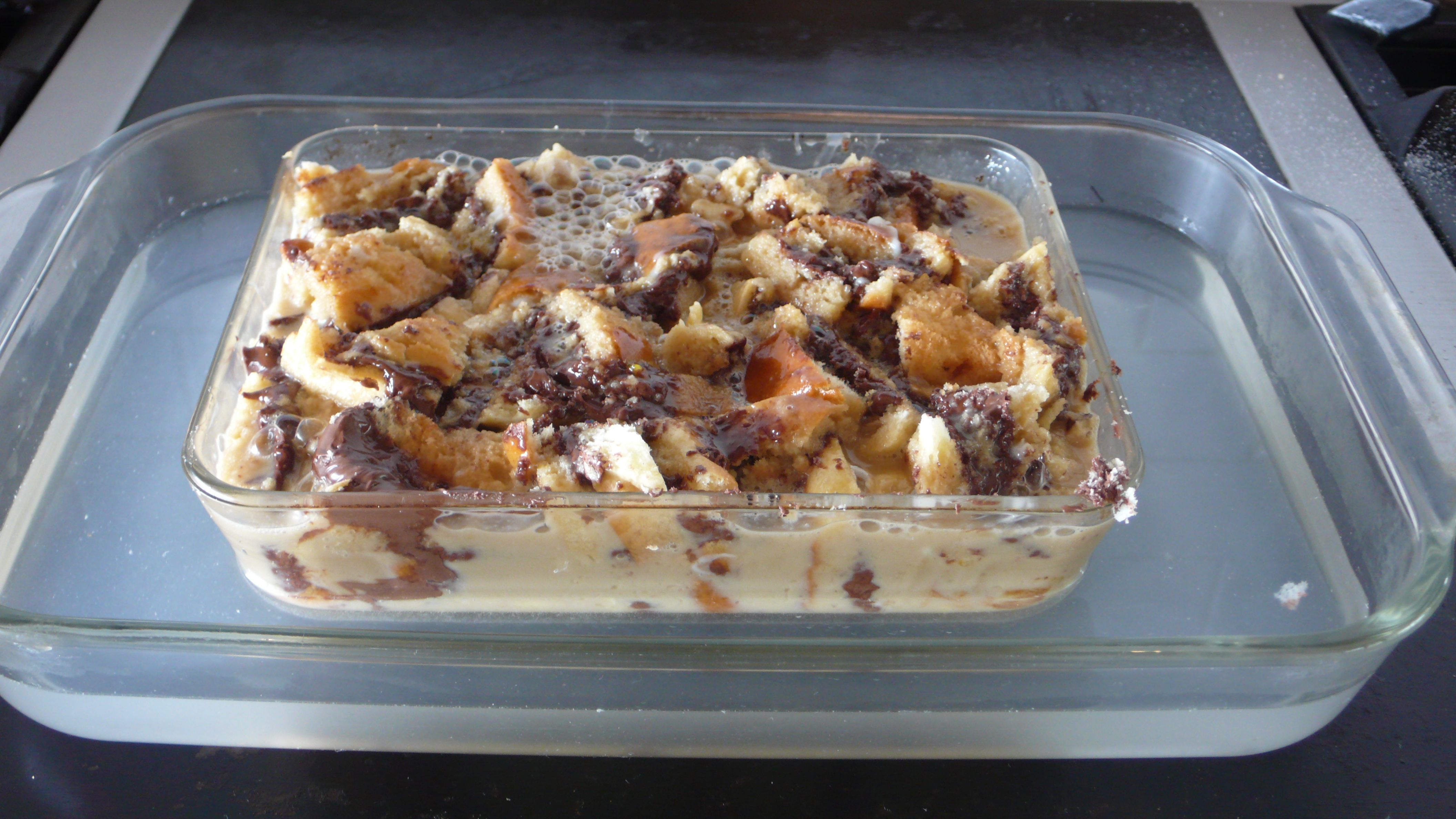 Coffee-Nochella Bread Pudding