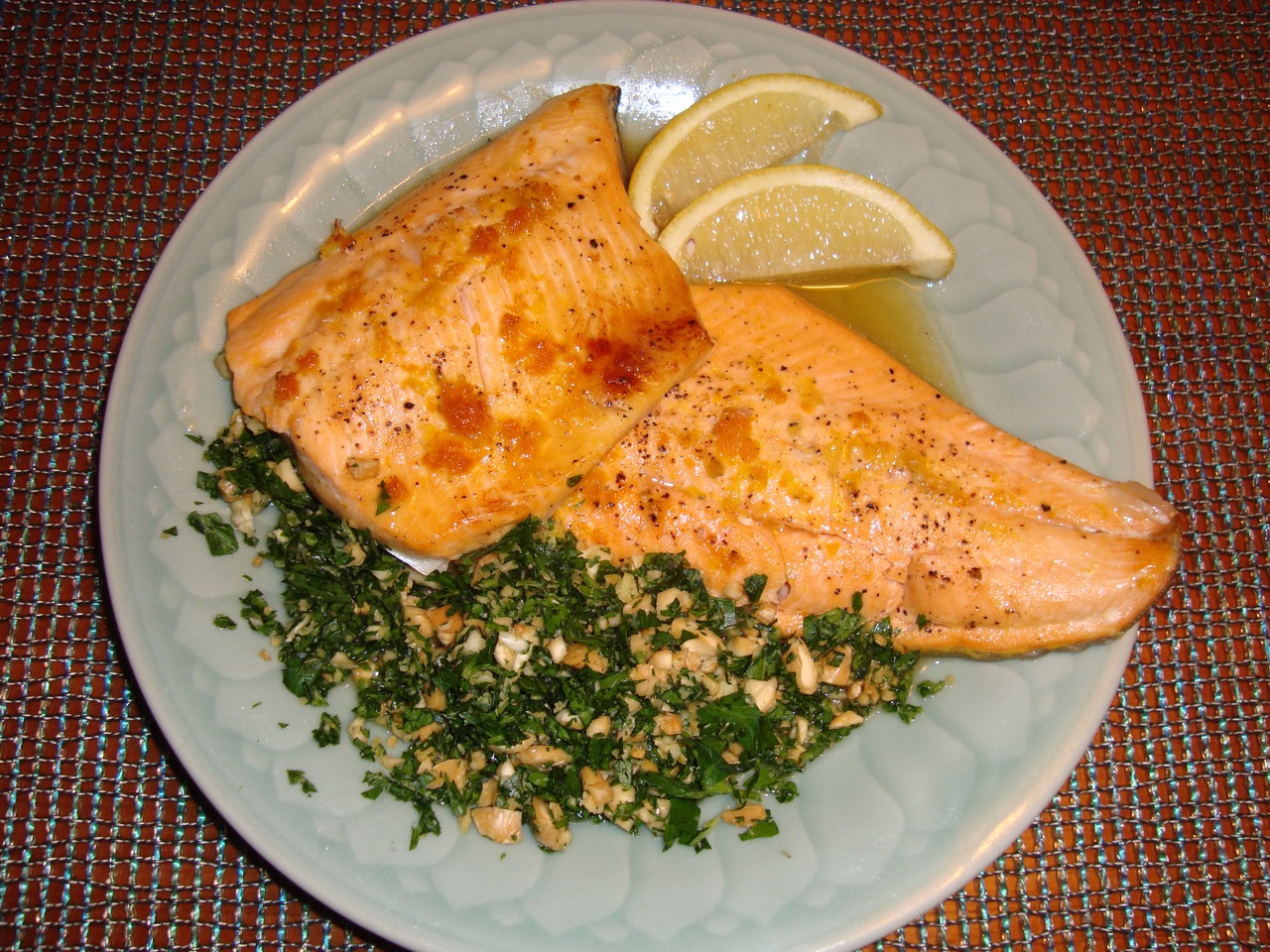 Oven Baked Maple and Citrus Arctic Char with Gremolata