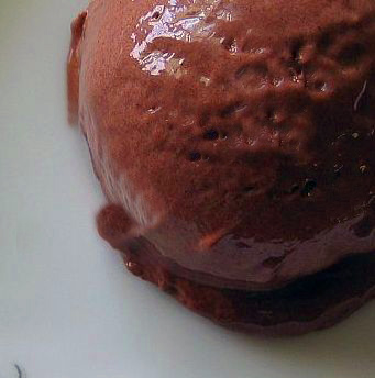 Chocolate Espresso Sorbet with Cardamom-Spiced Blood-Orange and Tangerine Reduction