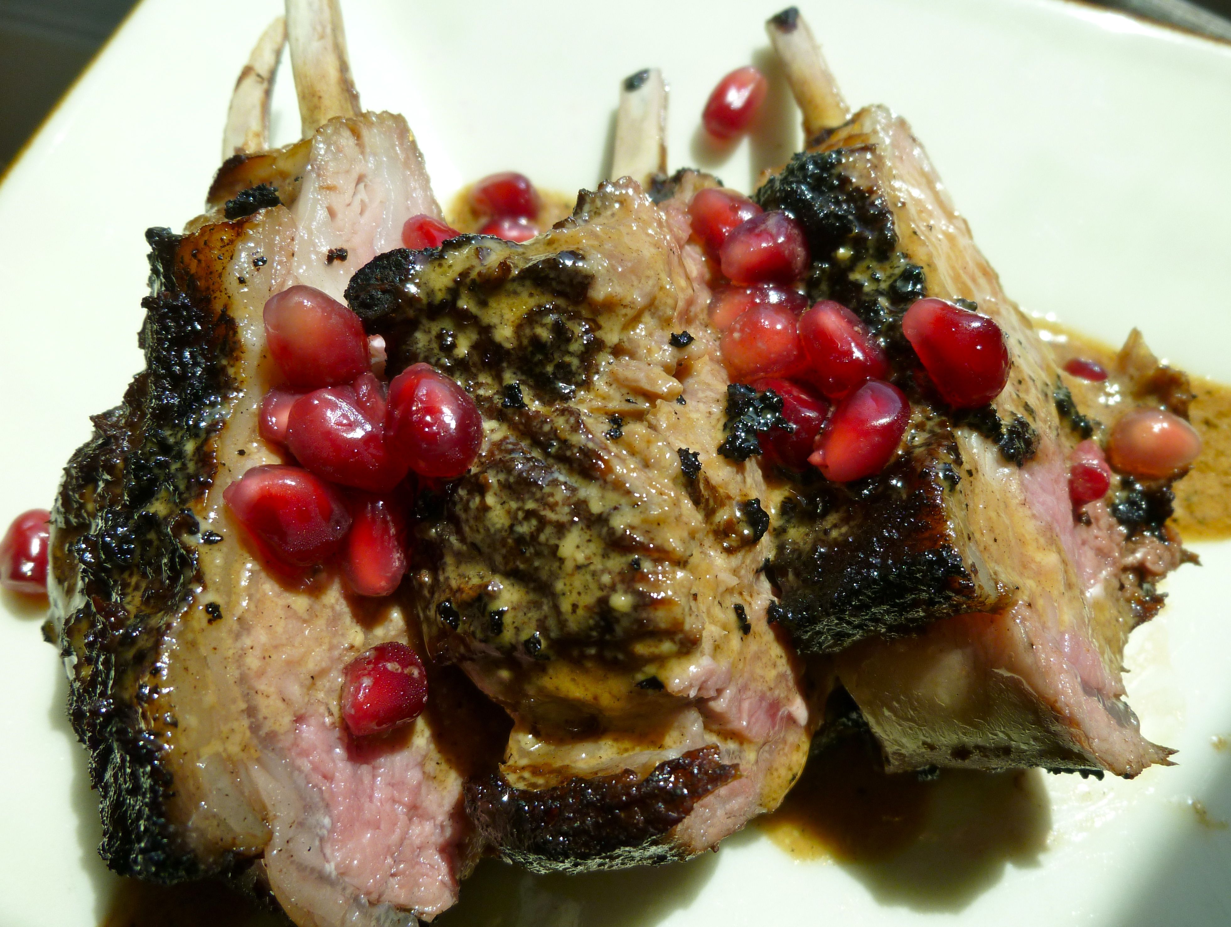 Wide Awake Rack of Lamb with Coffee Pomegranate Cream Sauce