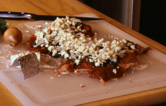 Roast Lamb Stuffed with Blue Cheese and Mint