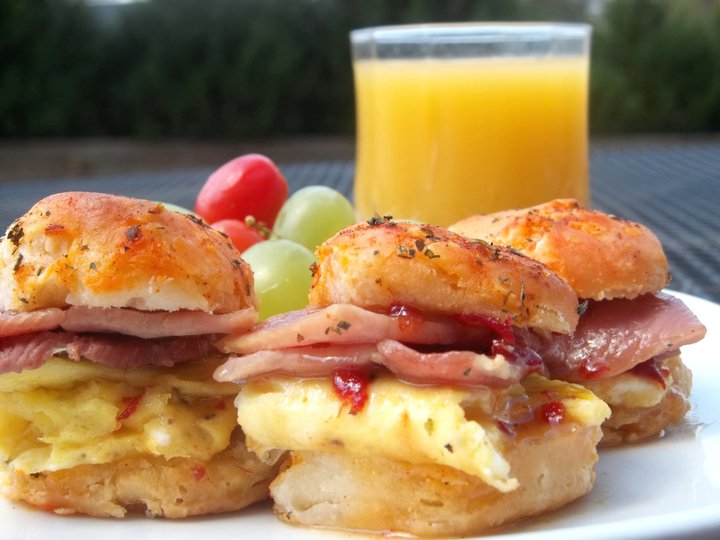 Habanero Honey Country Ham Biscuits