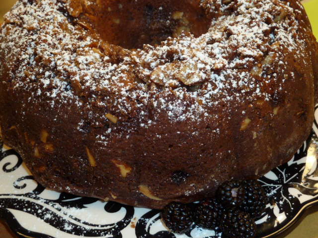 Cinnamon Almond Cake with Wild Texas Blackberries