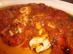 Fish Fillets (Cod, Haddock, Pollack - You Name It -  in Roasted Tomato Broth