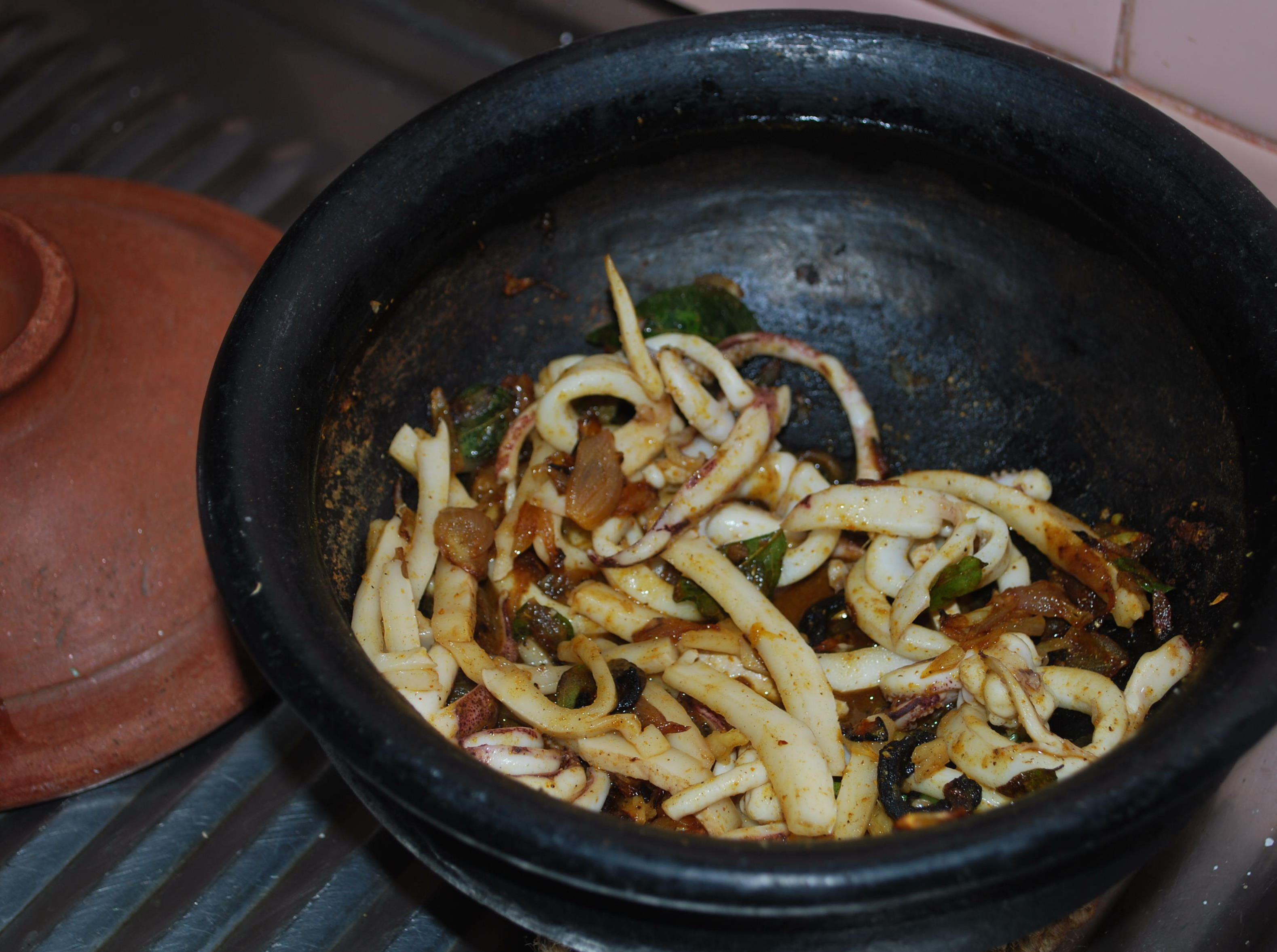 Masala squid