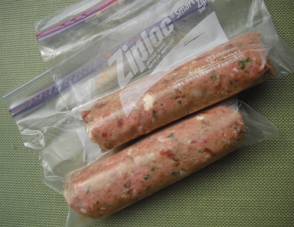 Homemade Lamb Sausages with Rosemary, Sun-Dried Tomatoes and Feta