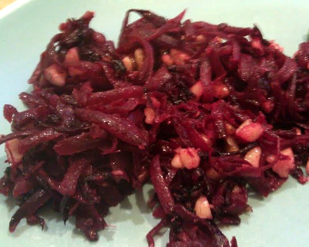 Shredded Beets with Walnuts
