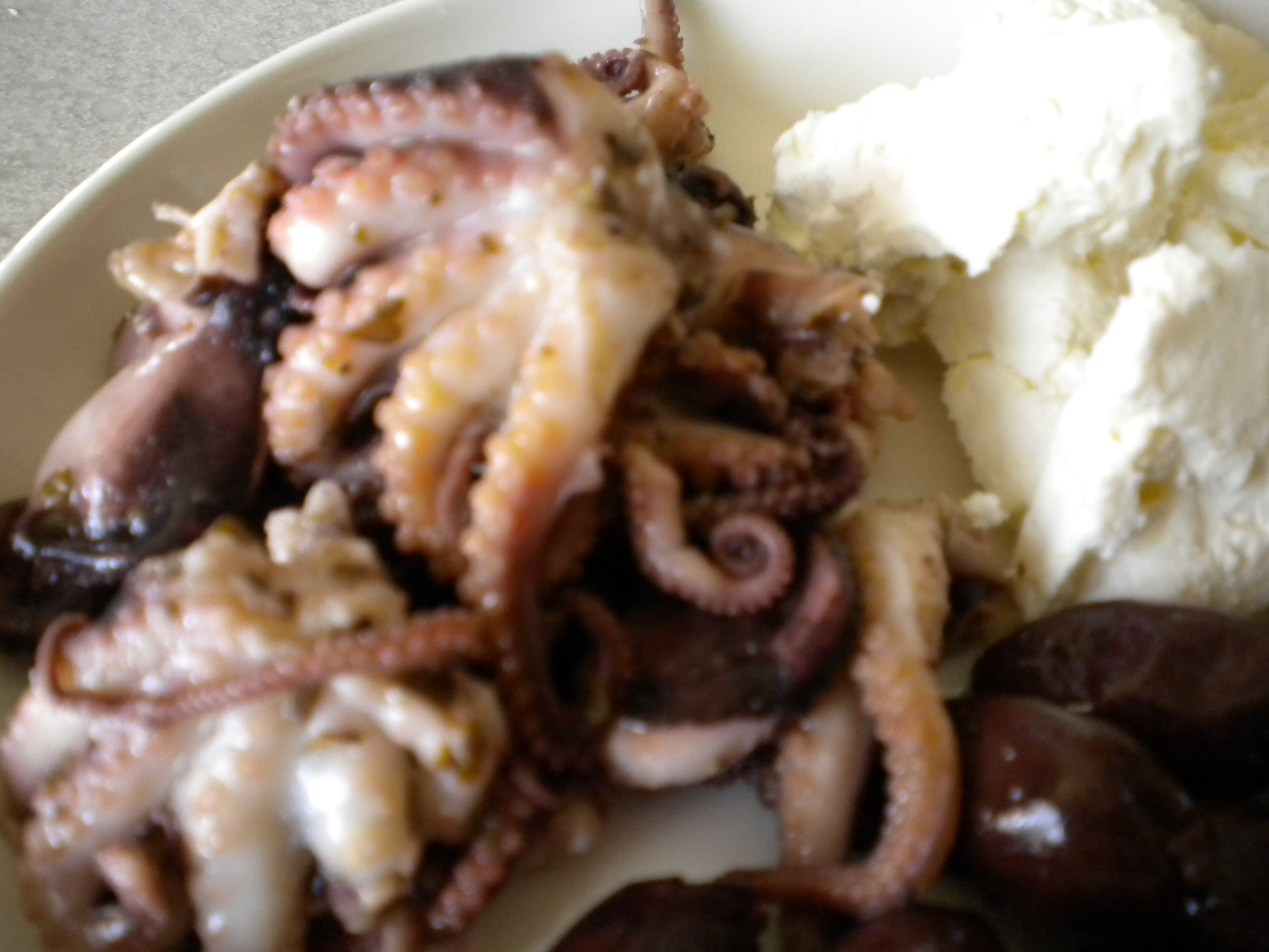 Marinated and Grilled Baby Octopus