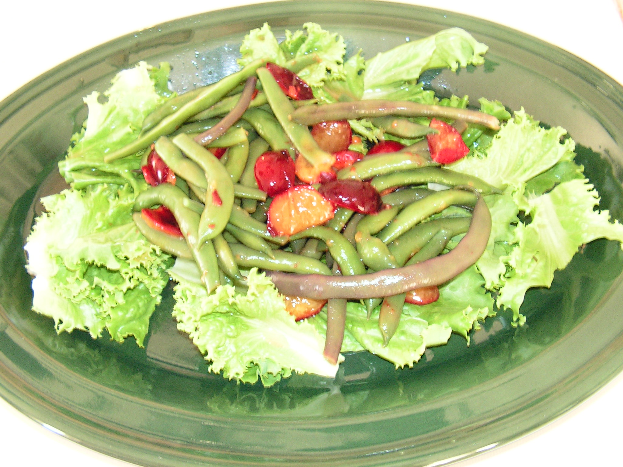 Green Bean and Plum Salad