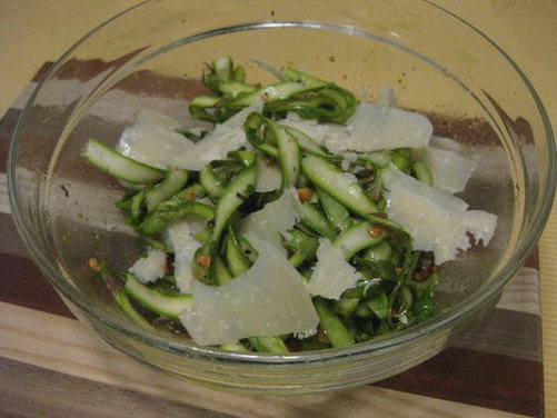 Shaved Asparagus and Mint Salad