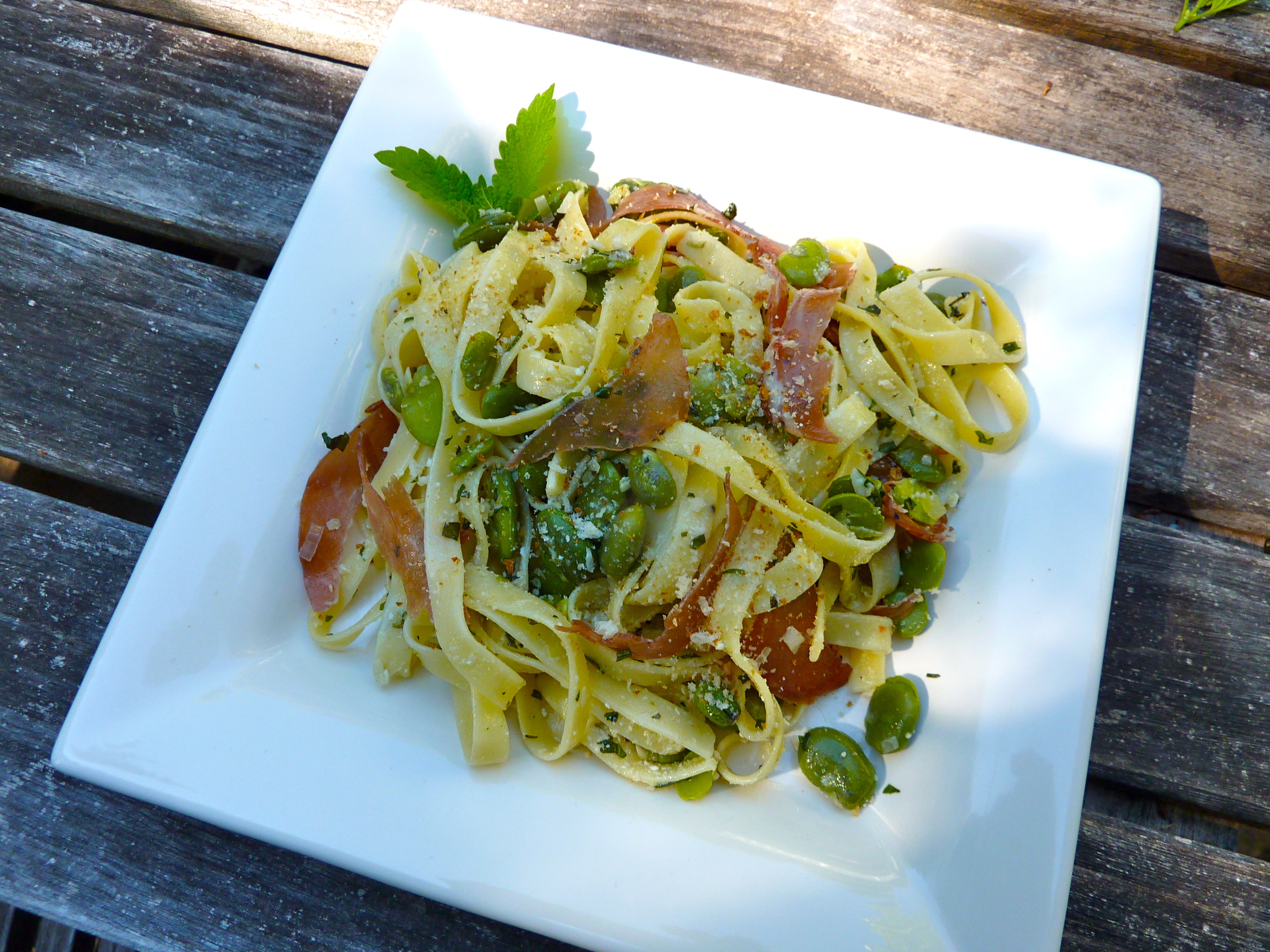 Springtime Pasta with Fava Beans and Herbed Ricotta