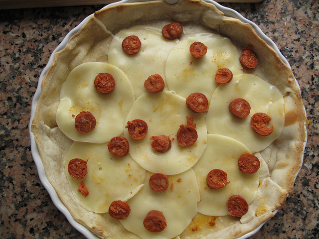 Asparagus and Chorizo Quiche