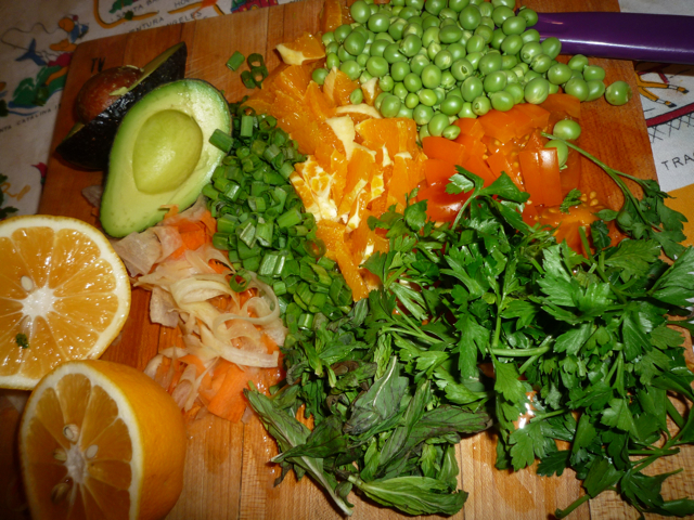 Spring Vegetable Rice Salad 