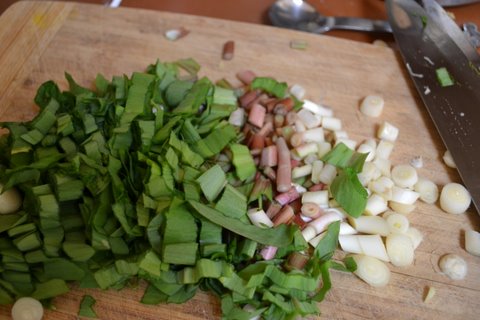 Ramps & fingerling potatoes curry.- an Indian Ramp Tramp contagion