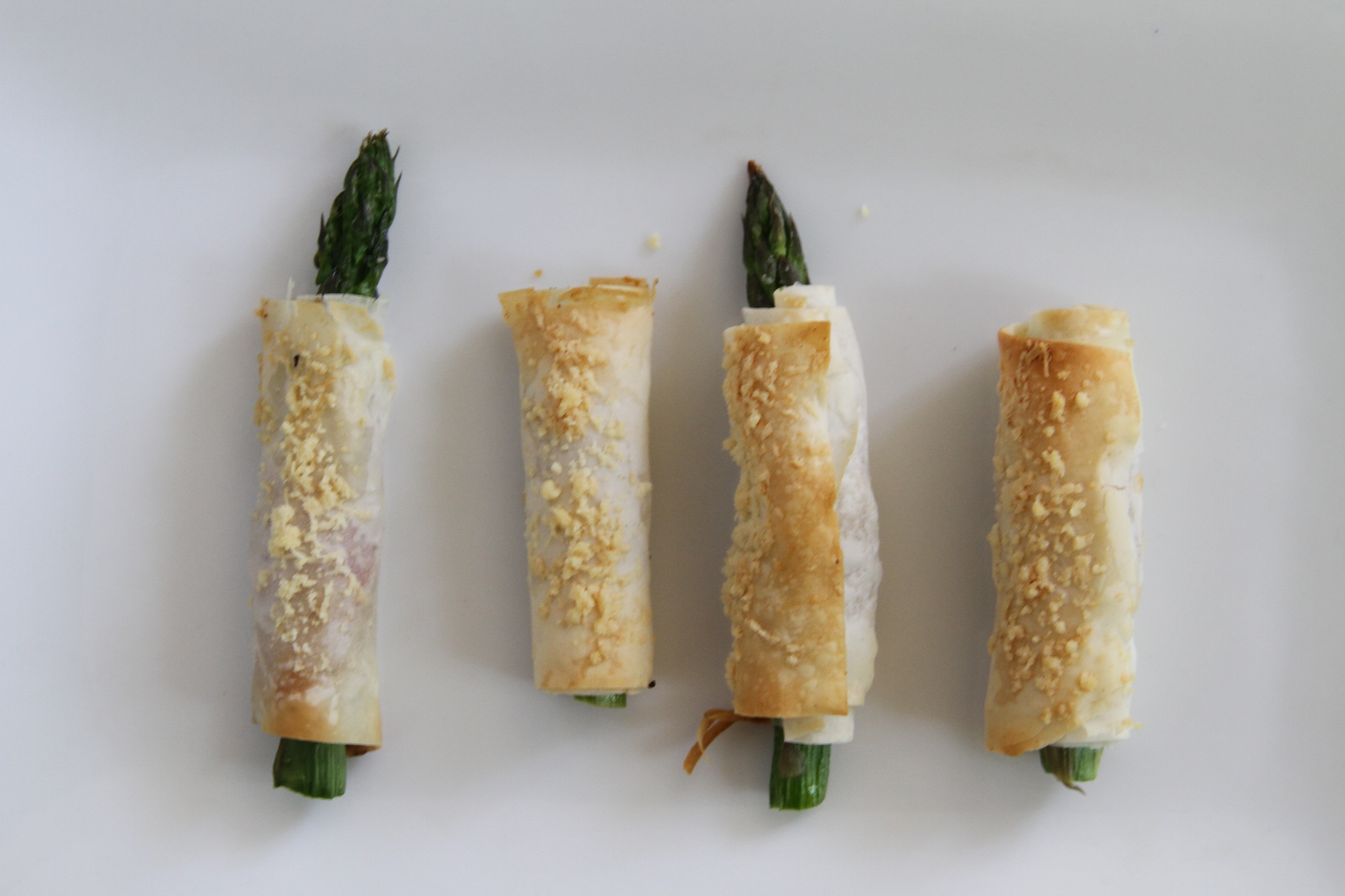 Asparagus with Serrano, Manchego, Phyllo...and oh yes Butter!