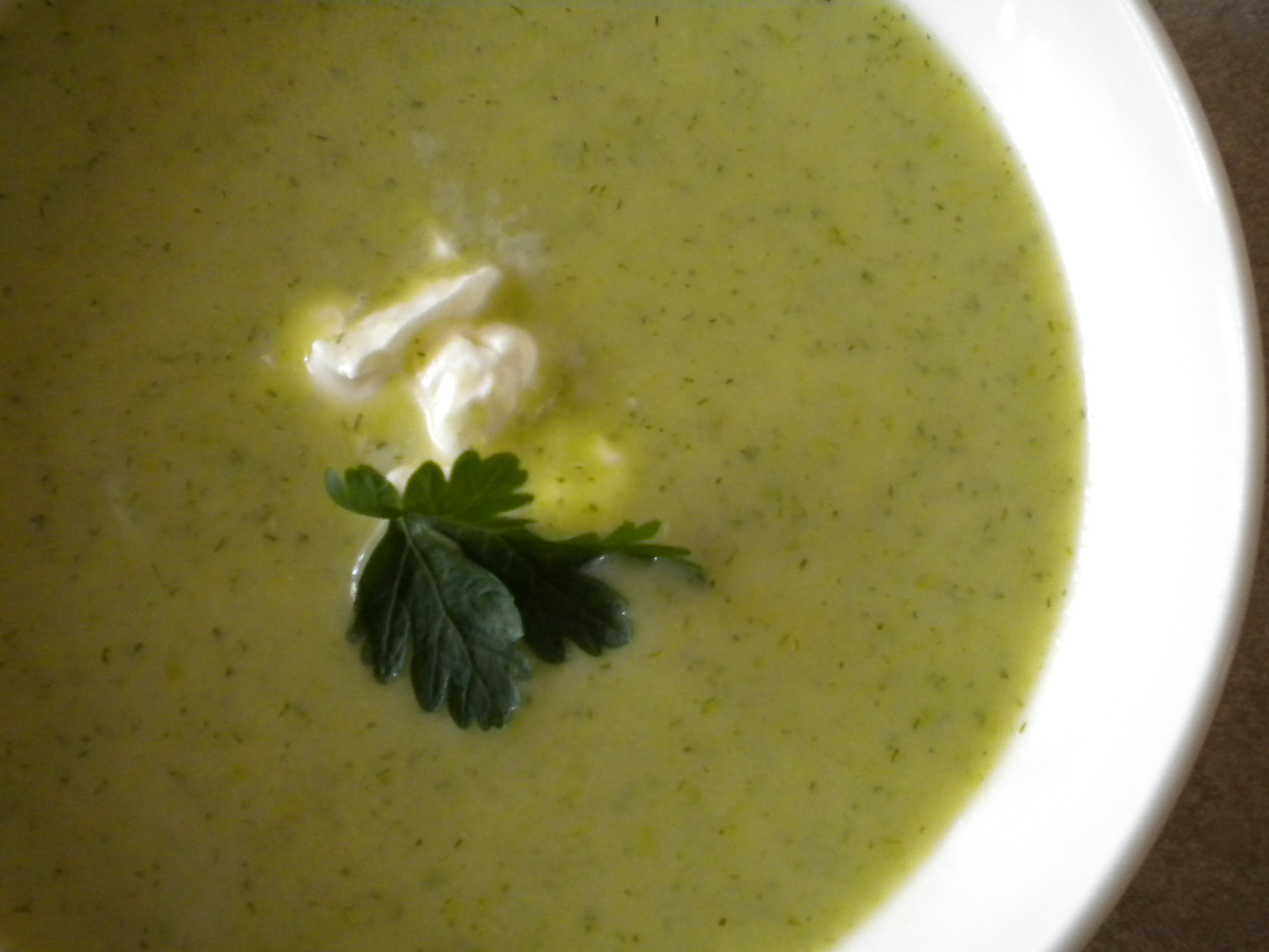 Roasted Asparagus Soup with Lovage and Dill