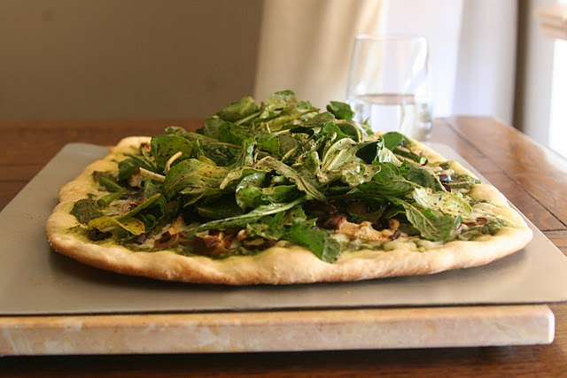 Asparagus-Arugula Pesto Pizza