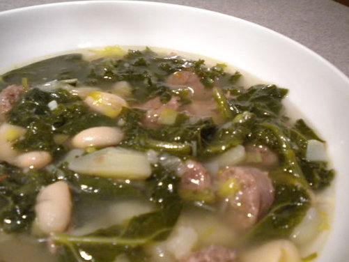 Beans and Greens Soup (With a Little Italian Sausage )