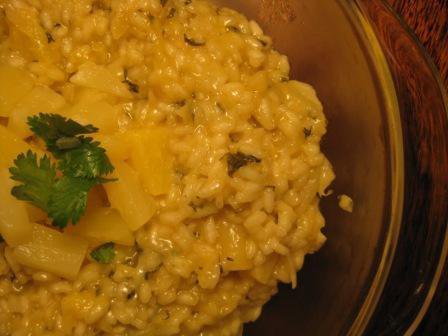 Pineapple Cilantro Risotto