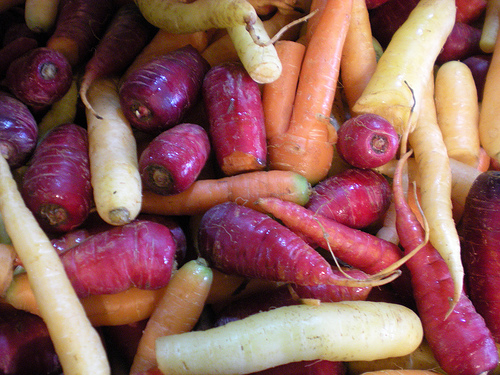 Heirloom Carrot Salad w Dates, Almonds & Herbs