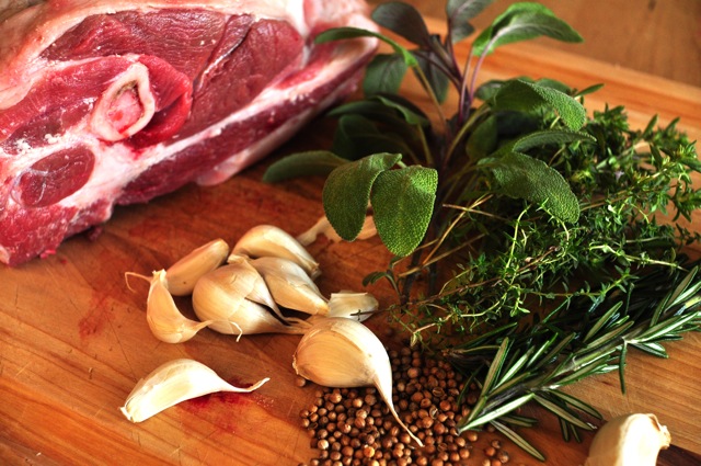 Slow roasted lamb shoulder
