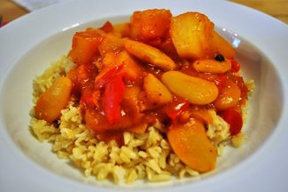 Sweet and Sour Butter Beans