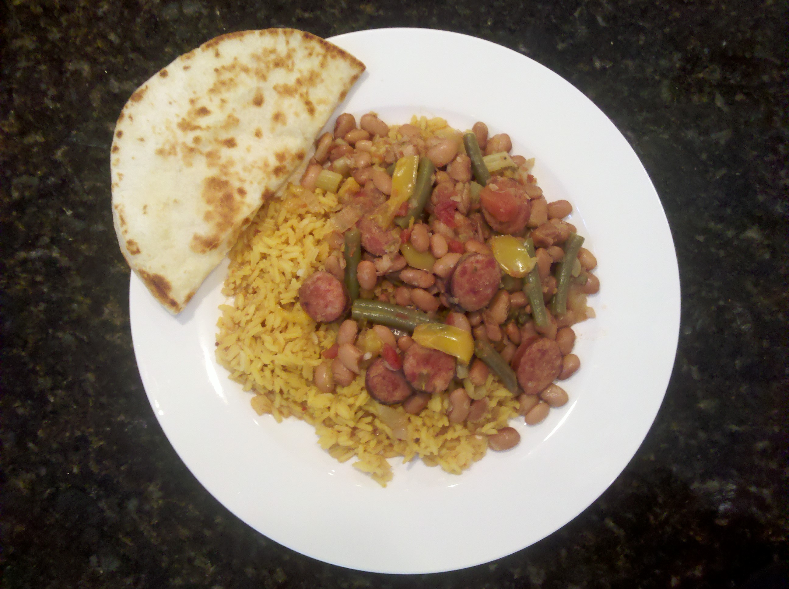 His and Hers Pinto Beans, Sausage and Rice