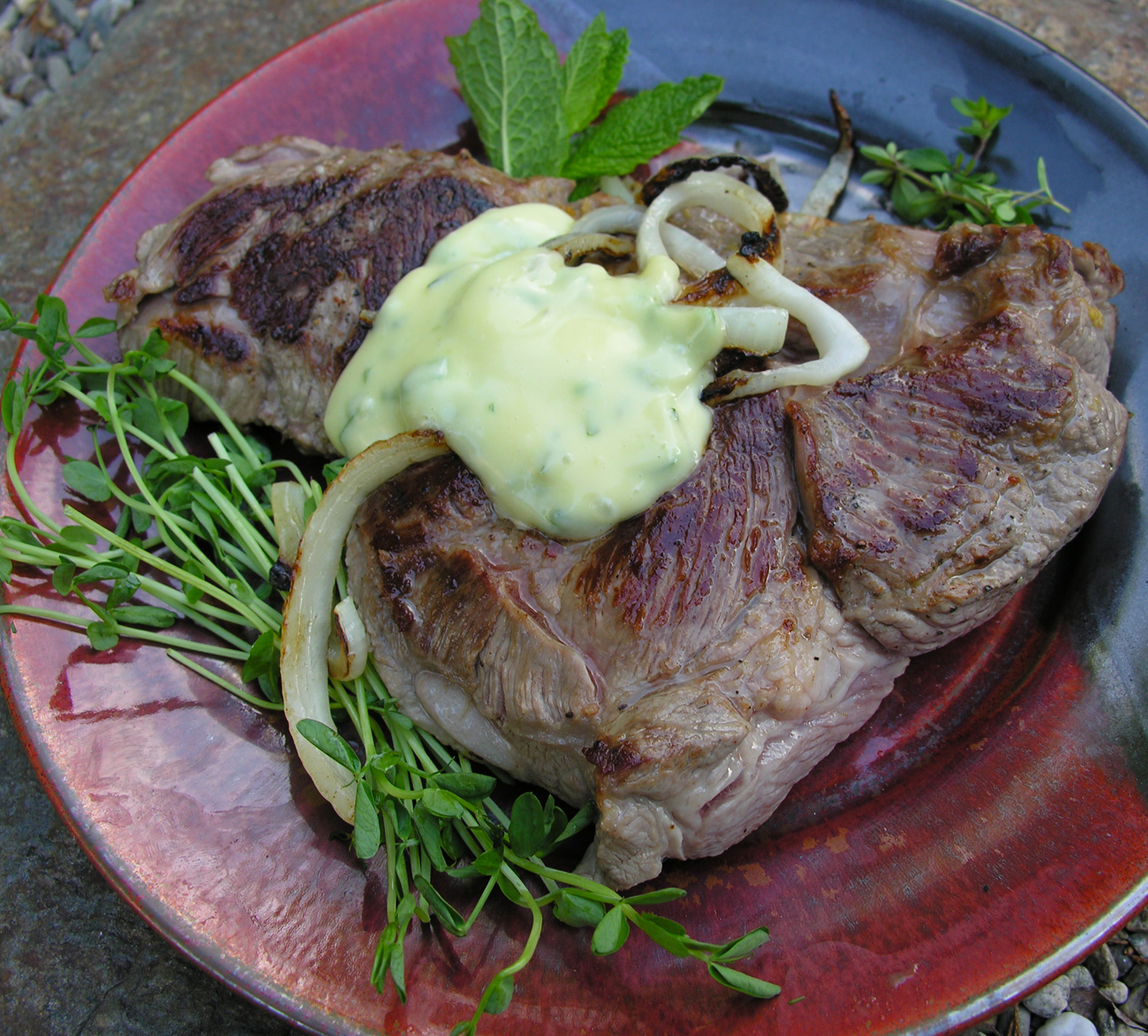 Mint and tarragon aioli for lamb