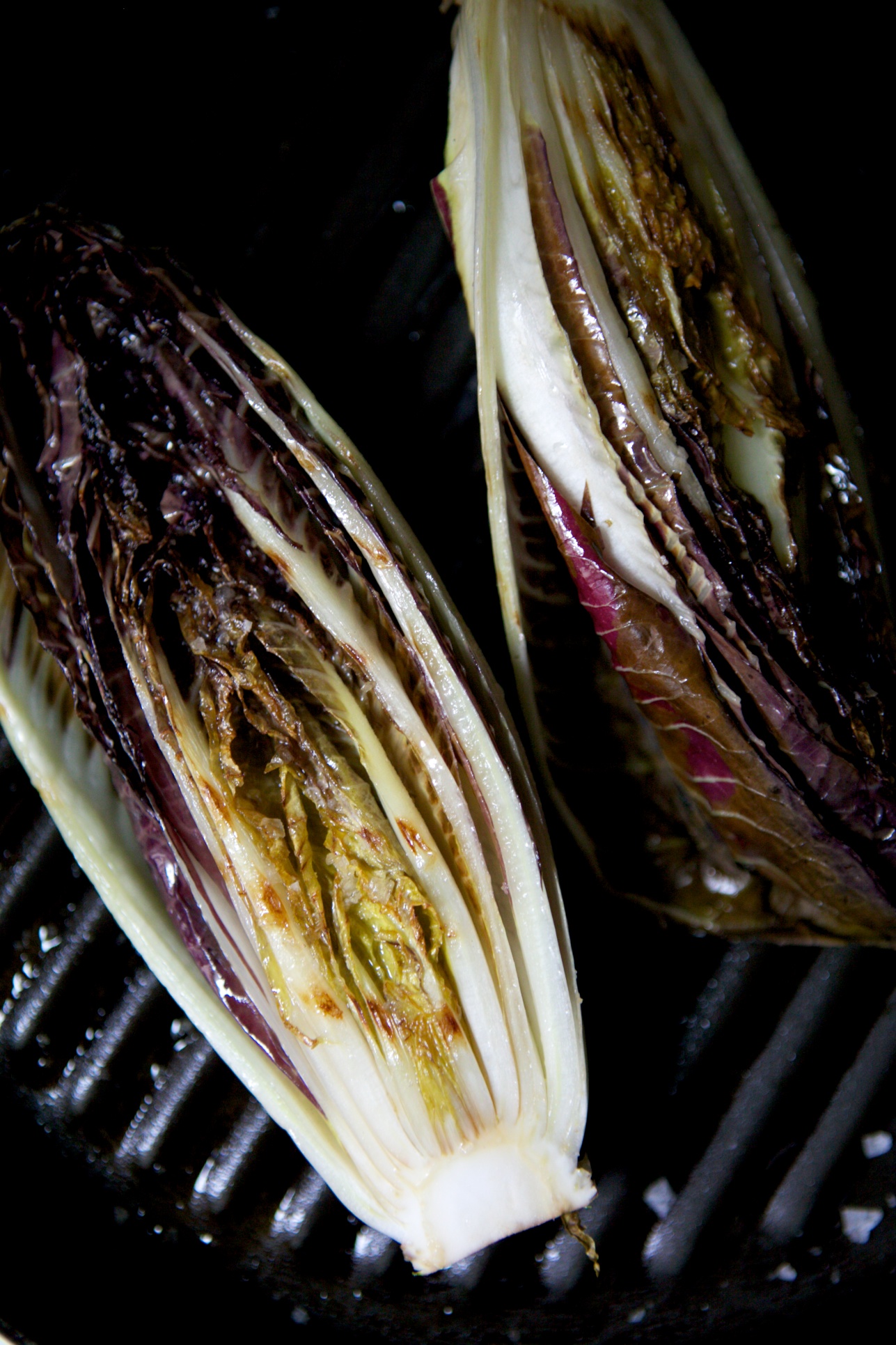Grilled Treviso with Watercress & Creamy Blue Cheese 