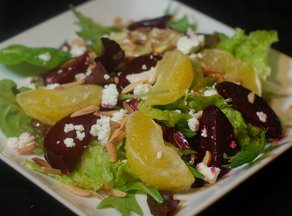 Roasted Beet Salad with Oranges and Goat Cheese
