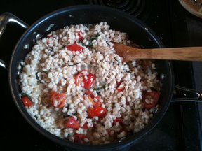 Barley with Clams and White Wine Sauce
