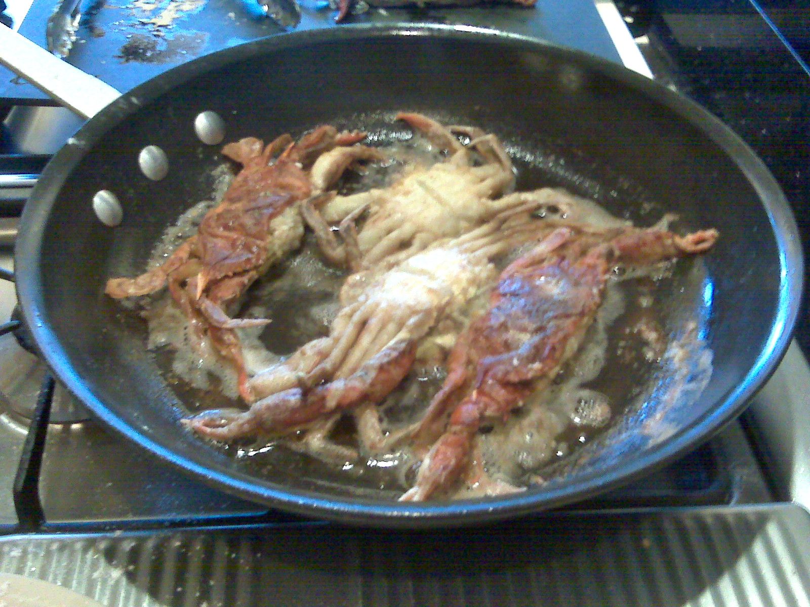 Soft Shell Crabs in Brown Butter Sauce with Capers and Lemon