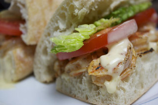 Grilled Shrimp Po'Boy with Cajun Aioli