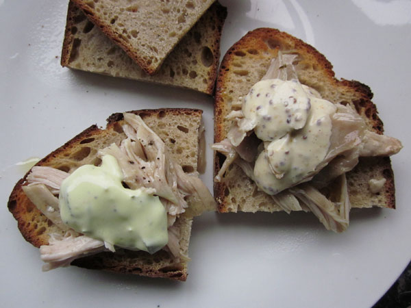 Chicken Confit with Two Aiolis