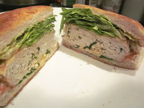 Herbed Chicken Burgers with Spicy Aioli