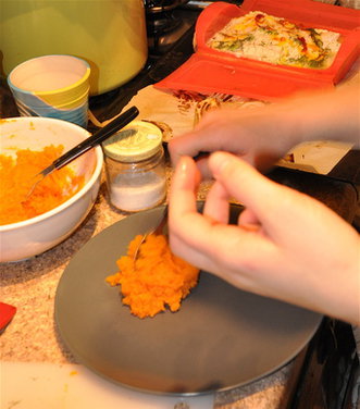 Orange Saffron Mashed Sweet Potatoes
